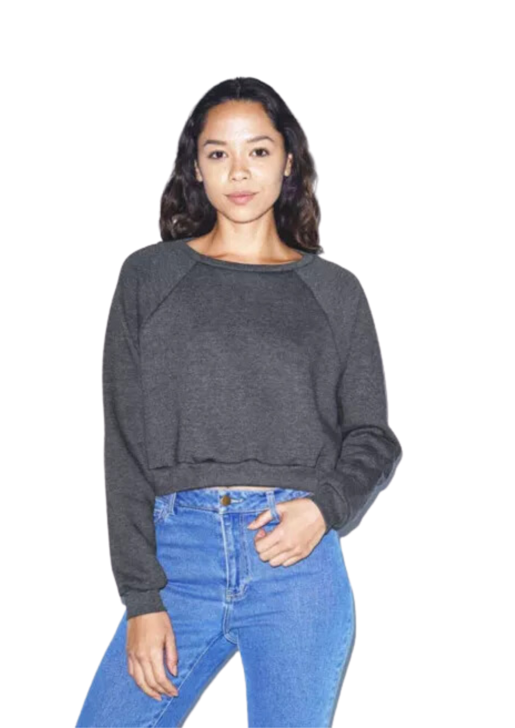 American Apparel Women's Flex Fleece Crop Pullover