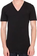 Load image into Gallery viewer, American Apparel Men&#39;s Fine Jersey Short-Sleeve V-Neck

