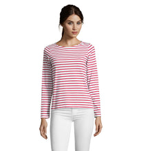 Load image into Gallery viewer, SOL&#39;S MARINE WOMEN LONG SLEEVE STRIPED T-SHIRT
